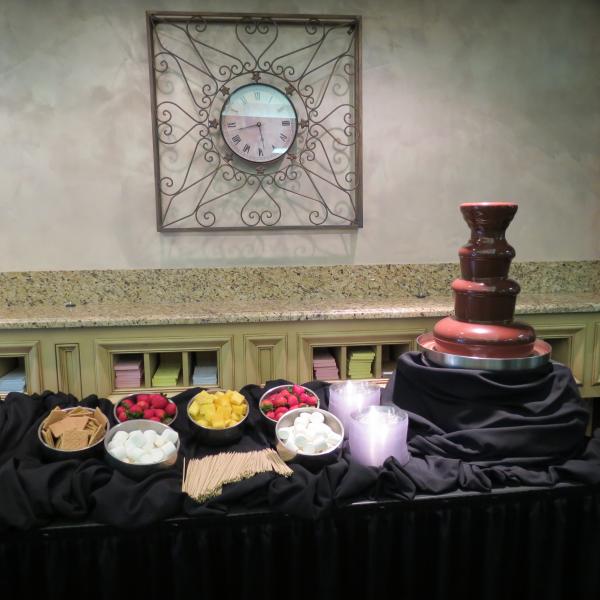 Chocolate Fountains are always fun at a wedding.